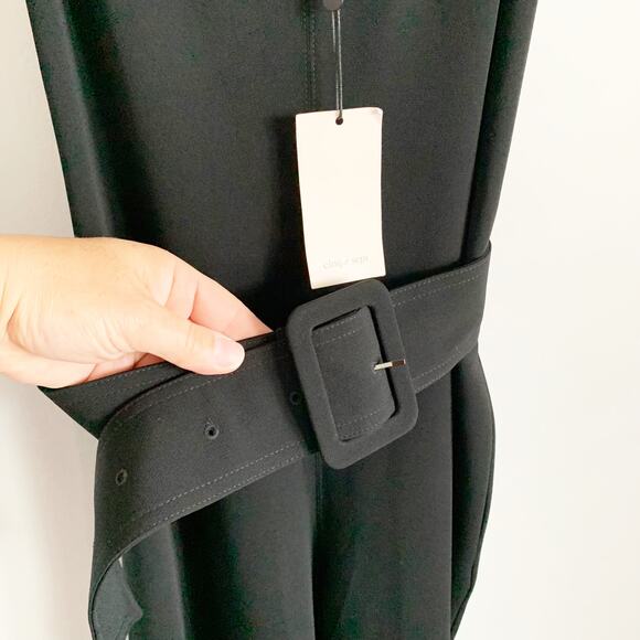 Cinq A Sept Billie Wide Leg Jumpsuit 0 Black NWT - Picture 3 of 7